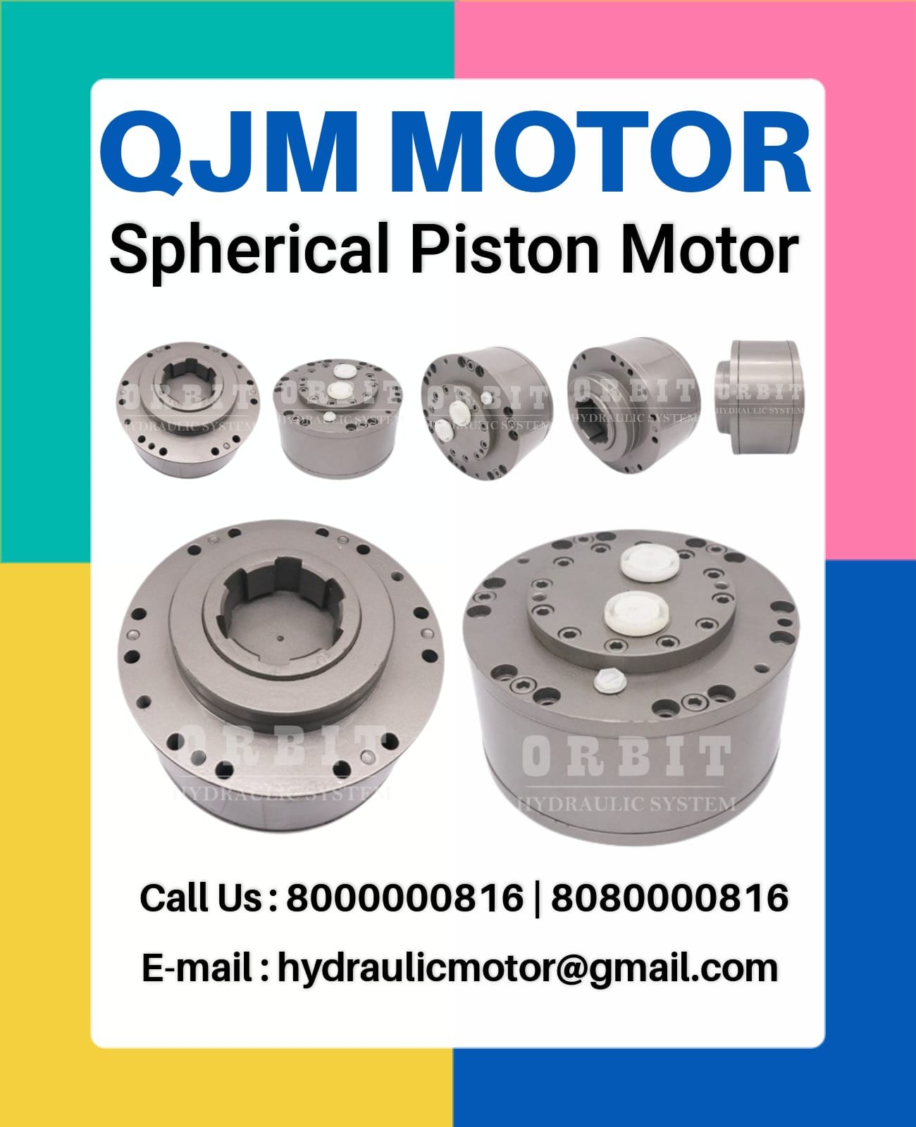 QJM Spherical Piston Hydraulic Motor Manufacturer in Ahmedabad Mumbai Pune Chennai Bangalore Hyderabad Delhi Nashik Kolkata Nagpur Coimbatore India